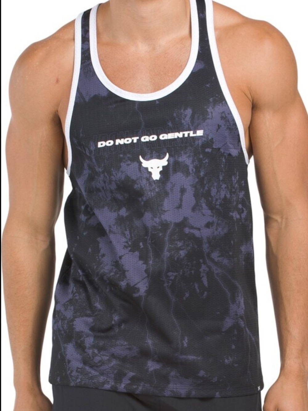 Men's Under Armour Do Not Go Gentle Iron Paradise Jersey Material Tank Top XL